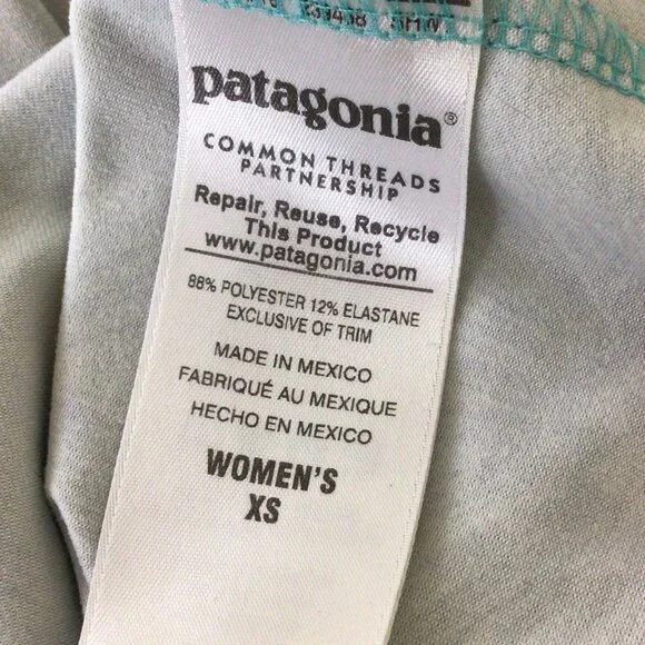 Patagonia Blue Floral Print Thin Strap Dress with Built in Bra - Picture 6 of 6